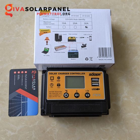 Điều khiển sạc pin năng lượng mặt trời Suoer ST-S1230 30A 2