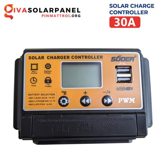 Điều khiển sạc điện mặt trời Suoer ST-S1230 30A